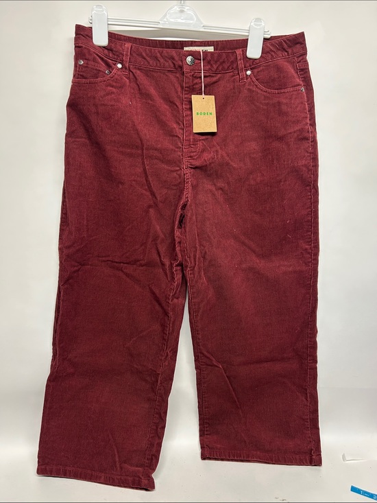 Boden Pants - Boden Burgundy Corduroy Pants size 14 wide leg NWT